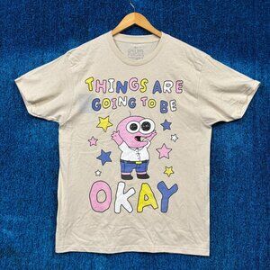 Smiling Friends Pim Things Are Going To Be Okay Slogan Tee L